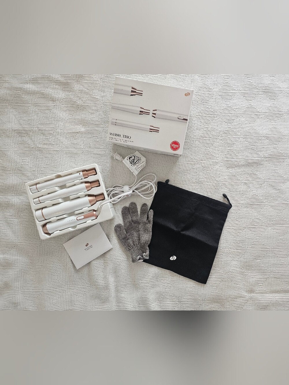 T3 WHIRL TRIO White with Rose Gold Accents Curling Wand Set - Picture 6 of 6